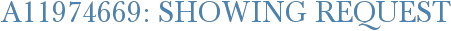 A11974669: Showing Request