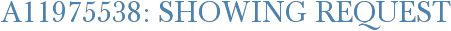 A11975538: Showing Request