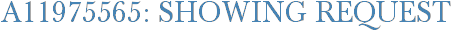 A11975565: Showing Request