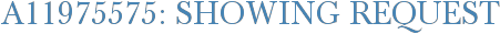 A11975575: Showing Request