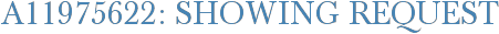 A11975622: Showing Request