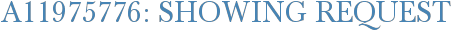 A11975776: Showing Request