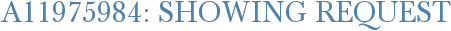 A11975984: Showing Request