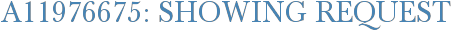A11976675: Showing Request
