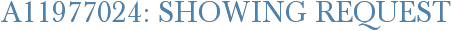 A11977024: Showing Request
