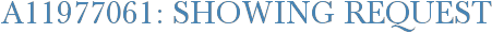 A11977061: Showing Request