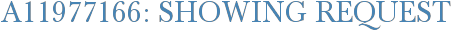 A11977166: Showing Request