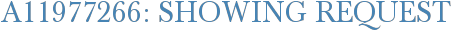 A11977266: Showing Request