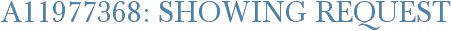 A11977368: Showing Request