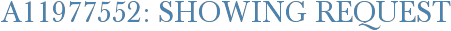 A11977552: Showing Request