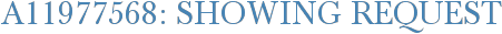A11977568: Showing Request