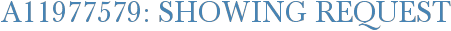 A11977579: Showing Request