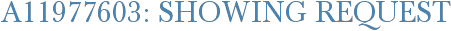A11977603: Showing Request