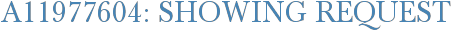 A11977604: Showing Request