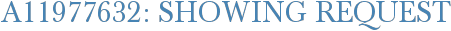 A11977632: Showing Request