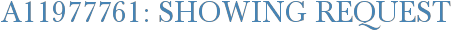 A11977761: Showing Request