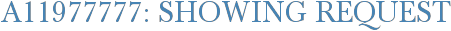 A11977777: Showing Request