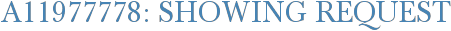 A11977778: Showing Request