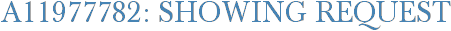 A11977782: Showing Request