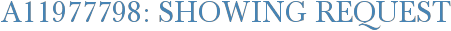 A11977798: Showing Request