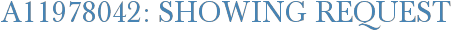 A11978042: Showing Request