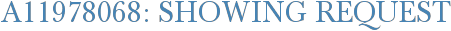 A11978068: Showing Request