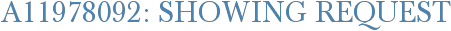A11978092: Showing Request