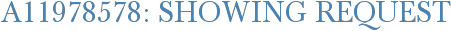A11978578: Showing Request
