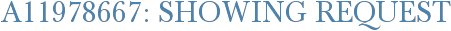 A11978667: Showing Request