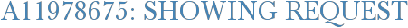 A11978675: Showing Request