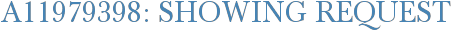 A11979398: Showing Request