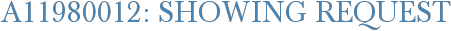 A11980012: Showing Request