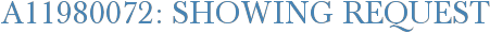 A11980072: Showing Request