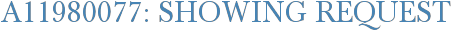 A11980077: Showing Request