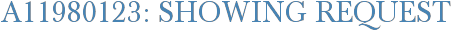 A11980123: Showing Request