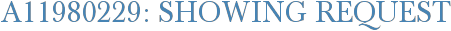 A11980229: Showing Request
