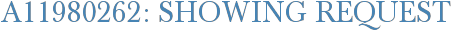 A11980262: Showing Request