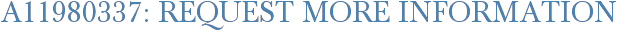 A11980337: Request More Information