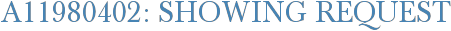 A11980402: Showing Request