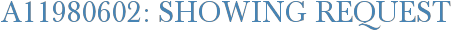 A11980602: Showing Request