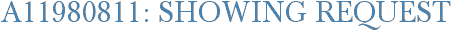 A11980811: Showing Request
