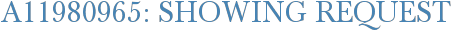 A11980965: Showing Request