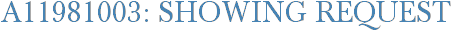 A11981003: Showing Request