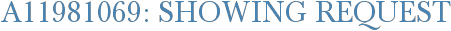 A11981069: Showing Request