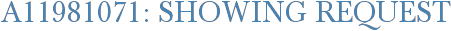 A11981071: Showing Request