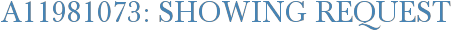 A11981073: Showing Request