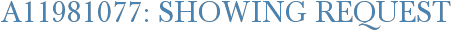 A11981077: Showing Request