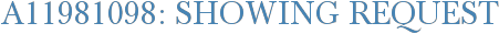 A11981098: Showing Request