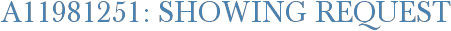 A11981251: Showing Request