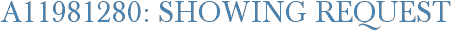 A11981280: Showing Request